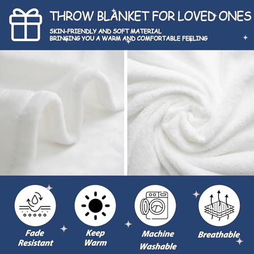 Ships Next Day, Custom Memorial Sympathy Gifts for Loss of Mom Dad Grandma Grandpa - Printed in USA, Hugs from Heaven Flannel Blanket, in Memory of Gifts, Condolence Bereavement Remembrance Gifts - size: customize now