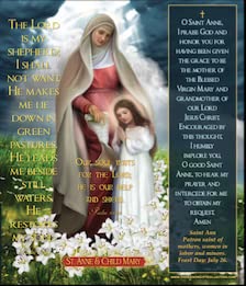 St Anne with Child Mary LED Prayer Candle and Devotional Candle - Child Mary and St. Anne