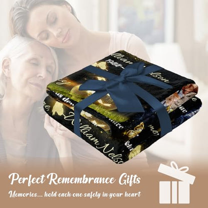 Vsmoedb Custom Memorial Blanket with Pictures for Loss of Loved One - color: Select02