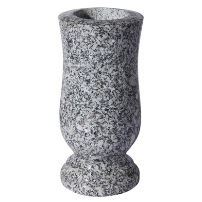 Granite Cemetery Vase for Grave Heavy 9.2 Lbs Windproof 3 Inch Opening
