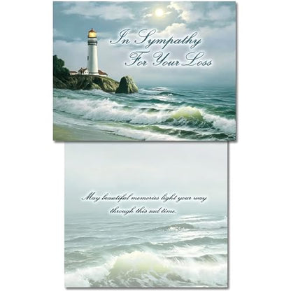 Leanin' Tree Words of Comfort Sympathy Cards, 12 Bulk with Envelopes | Made In USA, For Loss Of Loved One, Elegant Bereavement Condolences Card Collection, to Show Your Support