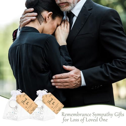 Equsion 60 Set Funeral Keychains for Guests Memorial Favors, Heart - style: Heart