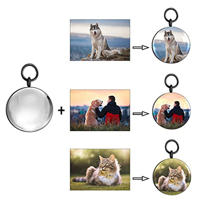 abooxiu Cylinder Cremation Necklace for Pet Ashes Urn Necklace with Angel Wing Pet Paw Ashes Necklace for Dog/Cat Pet Memorial Keepsake Jewelry… - color: Photo Engraving