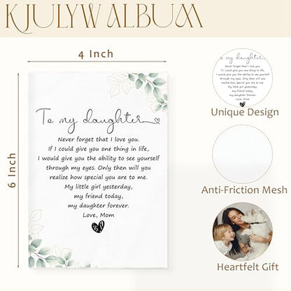 Mother Daughter Gifts Photo Album 4x6, Daughter Gifts for Christmas Birthday Graduation, Daughters Gift from Mom Small Memory Photo Album Book for 18 Pockets Hold 36 Pictures - color: Daughter 03