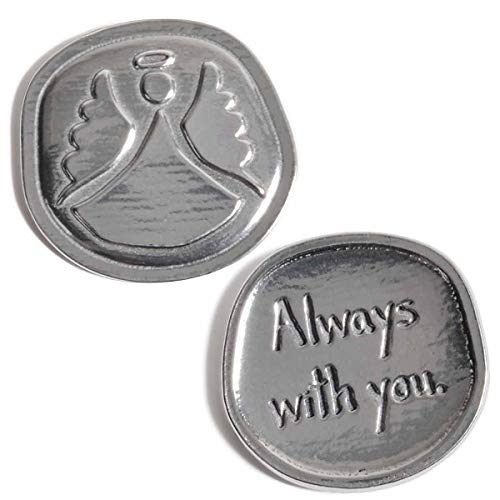 Crosby & Taylor Angel Always with You Handmade American Pewter Inspirational Sentiment Coin