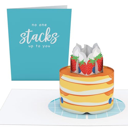 Lovepop Pancake Stacks Pop-Up Birthday Card with Envelope | Paperpop Card; 3D Breakfast Greeting Card for Women, Men, Husband, Wife, Mom, Dad, Sister, Son, Daughter, Friends, Adults - color: Pancake Stacks Birthday