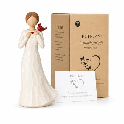 Cardinal Gifts for Women Angel Cardinal Figurine Sympathy Gifts for Loss of Loved One Cardinal Memorial Gifts for Women Red Cardinal Figurines - size: Envelope
