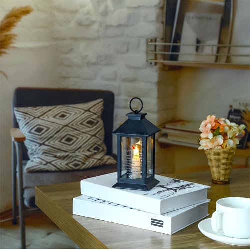 Kingdder 3 Pieces Memorial Lantern Sympathy Gifts Funeral Cardinal Lantern with Flickering LED Candle Black Bereavement Gifts in Memory of Loved One Candle for Loss Mom Mother Dad Father Husband