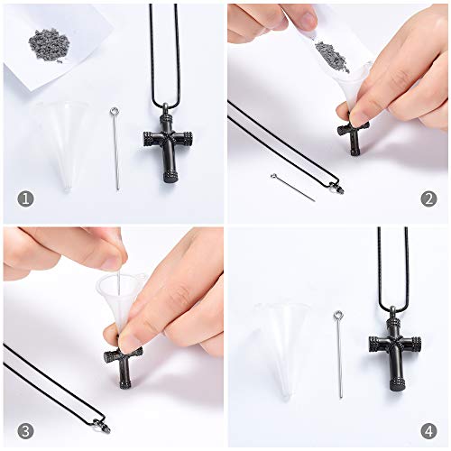 Minicremation Rope Winding Cross Cremation Ashes Urn Pendant Necklace Memorial Keepsake Jewelry Lord’s Prayer Cross Ashes Necklaces - color: Customize