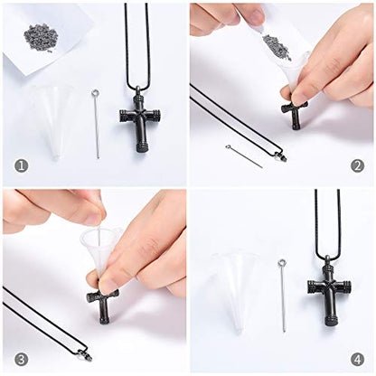 Minicremation Rope Winding Cross Cremation Ashes Urn Pendant Necklace Memorial Keepsake Jewelry Lord’s Prayer Cross Ashes Necklaces - color: Customize