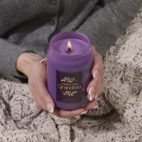 With Love Soy Wax Scented Candle: I Love You, Grandma | Scented Candle, Home Decor, Gifts for Friends, Pure Essential Oils, Up to 60 Hours Burn Time, Glass Jar w/ Bamboo Lid - style: I Love You, Grandma