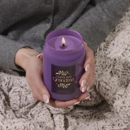 With Love Soy Wax Scented Candle: I Love You, Grandma | Scented Candle, Home Decor, Gifts for Friends, Pure Essential Oils, Up to 60 Hours Burn Time, Glass Jar w/ Bamboo Lid - style: I Love You, Grandma