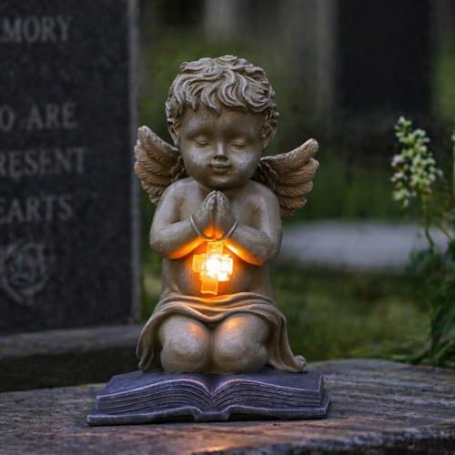 Solar Memorial Angel Garden Statue,