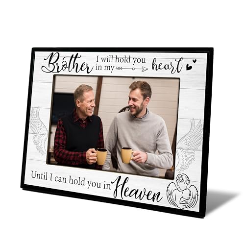 Memorial Gifts for Loss of Brother, Sympathy Picture Frame, Remembrance Photo Frame, 4x6 Bereavement Frame for Tabletop Display - L07 - style: loss of brother 2