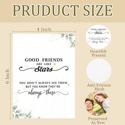 Friendship Gifts Photo Album Holds 36 4x6 Photos, Gifts for Best Friend, BFF Gift for Women Girls, Good Friends Are Like Stars Small Photo Album Memory Keepsake - color: Friend Star
