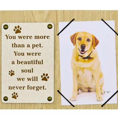 Memorial Gifts for Dogs, Gift for Someone who Lost a Dog, Pet Memorial Keepsakes for Dogs, Dog Remembrance Picture Frame, Loss of a Pet Sympathy Gift, 4 x 6 Wooden Picture Frame - size: Dog Beautiful Soul