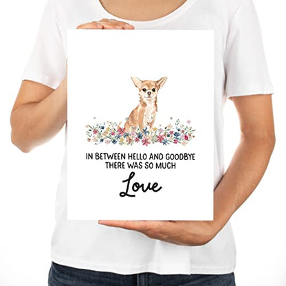 Andaz Press Jumbo Pet Sympathy Card with Envelope, Sorry For Your Loss Card, Chihuahua Loss Of Pets, Dog Grief Bereavement Card with Big Blank Space to Send to Friends, Family, 8.5" x 11", 1-Pack - color: Chihuahua