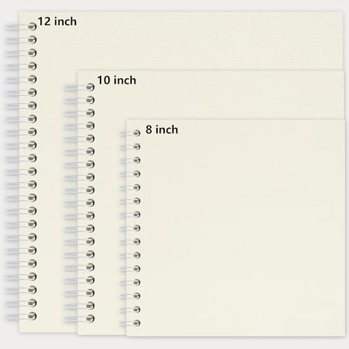 Vienrose Scrapbook Album,80 Pages,10x10 Inch,Sophora Beige | Blank Thick Kraft Paper,DIY Scrapbooking Supplies – Wedding,Travel,Family,Baby,Holiday Gifts - color: Beige, size: 10×10 Inch 80 Pages