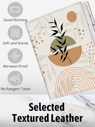 Photo Album 4x6, 56 Pocket Small Picture Book Abstract Leaves Sun | Mini Cute, Postcard Vacation Travel Wedding Graduation, PU Leather Family Grandma Child Mom Gift, Personalized Large Capacity - color: Abstract Leaves Sun