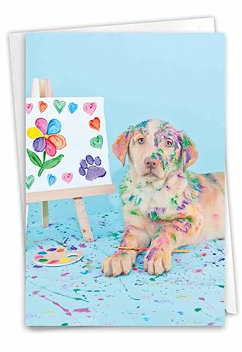 The Best Card Company - Pet Sympathy Card with Envelope - Animal Bereavement, Sorry for Loss - Dirty Dogs C7217ESRG - style: Dirty Dogs