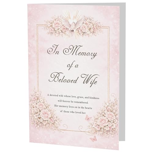 Loss of Wife Sympathy Card With Printed Verse Premium A5 Size UK Made