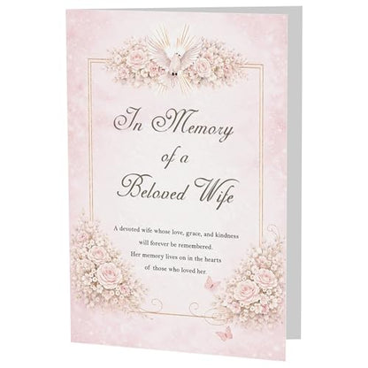 Loss of Wife Sympathy Card With Printed Verse Premium A5 Size UK Made