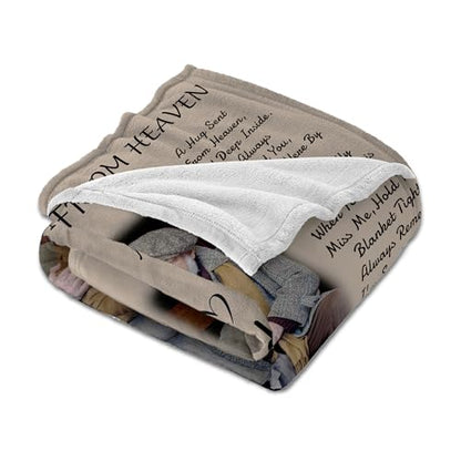 Personalized Memorial Blanket with Photo, Loss of Sympathy Gifts for One - color: Style-10