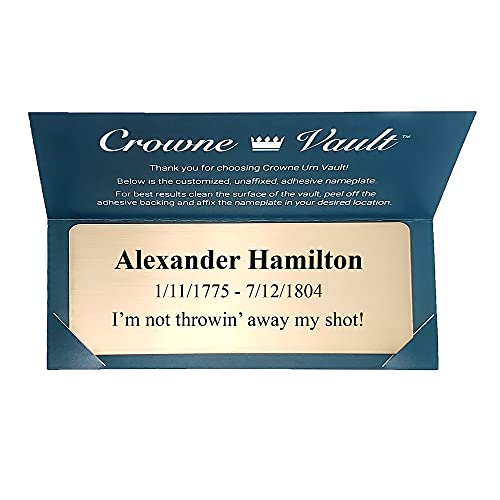 Urn Vault, Regent, Carbon - color: Carbon with Nameplate, size: Medium