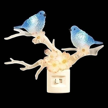 Roman 160231 LED Bluebird in Dogwood Night Light, Plug-in, 5-inch Height, Plastic