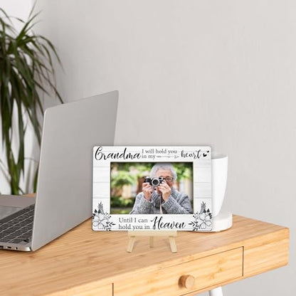 Memorial Gifts Loss of Grandma, Sympathy Picture Frame, Remembrance Gifts Wooden Photo Frame with Easel, 4x6 Bereavement Picture Frame for Tabletop Display - G07 - style: Loss of Grandma