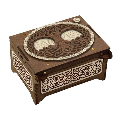 Celtic Tree of Life Custom MP3 Music Box, Plays Any Song, Custom Photo Print and Text Inside