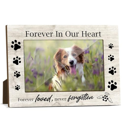 Pet Memorial Frame Wooden Picture Frames Sympathy Pet Loss Gift Picture Frames for Desk Loss of a Dog Sympathy Gift Dog Passing Away Gifts Loss of Pet Dog Memory Gifts Picture Frame 4x6 - Jk0247 - color: XK06