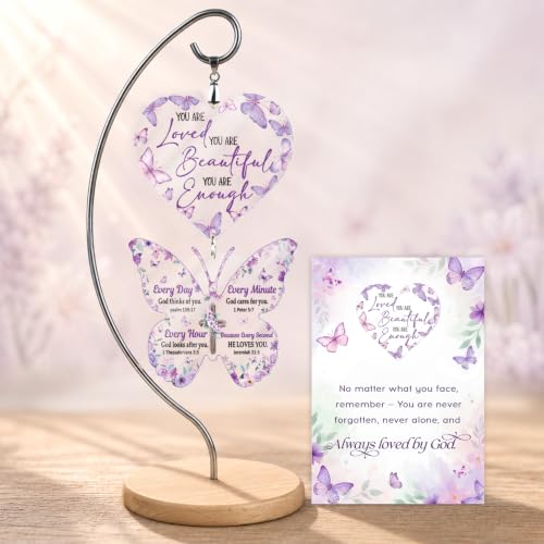 Butterfly Christian Gifts for Women - Inspirational Christmas Desk Decor - color: 14 - Religious Butterfly