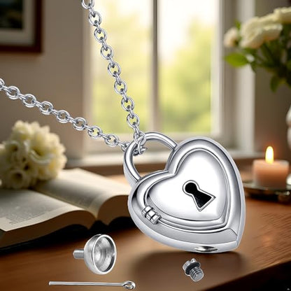 Heart Locket Cremation Jewelry for Ashes Urn Necklace for Women Men Family Carved Memorial Urn Pendant Ashes Holder - style: Brother