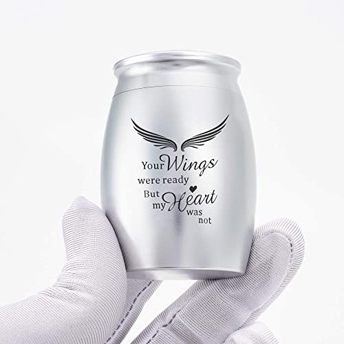 2.67 Inches Small Urns for Human Ashes Keepsake Set of 2 | Angle Mini Cremation Urns for Human Ashes Male or Female,A Perfect Tribute & Gift for Families - size: Small