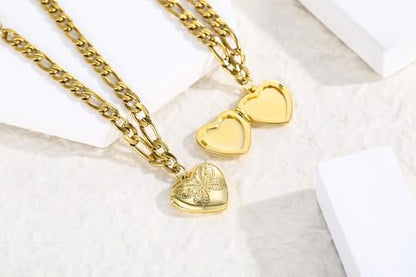 TUGHRA Gold Locket Bracelet for Women, 925 Sterling Silver Heart Photo Bracelet Lockets Memorial Keepsake Jewelry Gift for Mom, Wife, Daughter Mother's Day Birthday - style: B-Butterfly