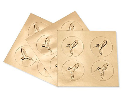 Papyrus Blank Cards with Envelopes, Hummingbird (12-Count) - color: blue, teal, purple, gold