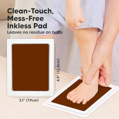 4pk Inkless Baby Hand and Footprint Kit, Mess Free Ink Pads (Autumn, L) | Large Size, Newborn Keepsake, Dog Nose, Paw Print Kit, Clean Touch Ink Pads, Baby Handprints Footprints Kit, New Mom Gifts - color: Autumn, size: 4-Pack, Large 3.1” x 4.9”