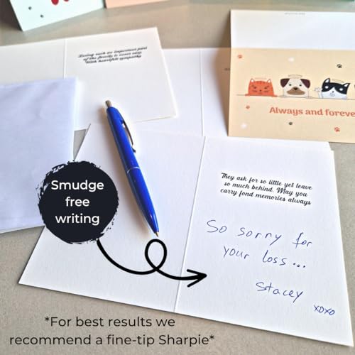 Hat Acrobat 24 Pet Sympathy Cards for Dogs, Cats with Envelopes - Pet Sympathy Card, Loss of Dog Sympathy Card Set, 24 Cards in 8 Beautiful Designs - Thoughtful Sympathy Card for Loss of Pet Dog or - color: Pro Variety Value