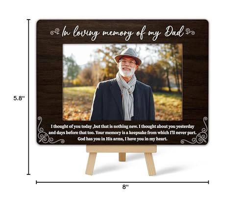 Memorial Picture Frame, In Loving Memory Picture Frame, Memorial Gifts, Loving Memory Of My Dad, Loss Of Loved One Condolences Grief Gifts, A(11) - size: Loving Memory Of My Dad