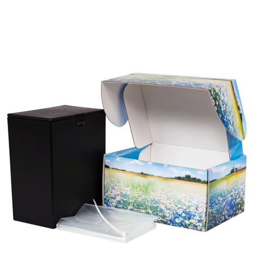 TSA Approved Travel Urn for Human Ashes, Large Temporary Cremation Urn Package- (211 Cubic inch Capacity) (Floral Urn Mailer, Large Urn (211 cu. in)) - color: Floral Urn Mailer
