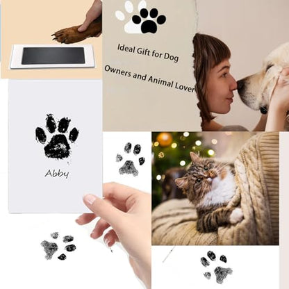 ZMD Inkless Paw Print Kit, Dog Nose Print Kit, Clean Touch Ink Pads and Imprint Cards,Pet Paw Print Impression Kits for Dogs Cats Footprint Keepsake, Gifts for Pet Lovers, New Moms