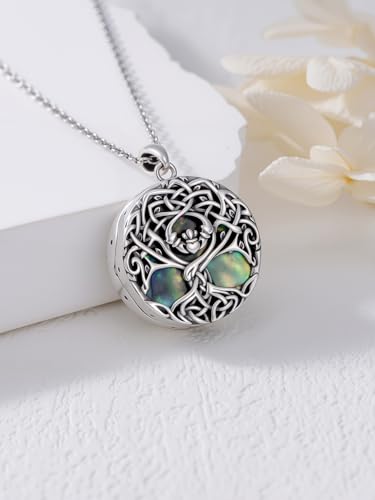 WINNICACA Urn Necklaces for Ashes 925 Sterling Silver Tree of Life Ash Necklace Cremation Jewelry Urn Pendants for Women Memorial Gifts for Birthday Christmas Funeral - style: 01-Urn