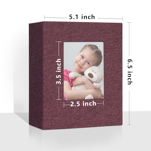 Vienrose 4x6 Small Photo Album, 2 Pack, 100 Photos, Purple | Linen Cover, Mini Photo Album, Baby Memory Book, Wedding Family Travel - color: Purple, size: 4x6 50 Pockets