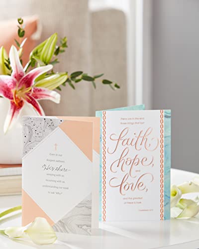 American Greetings Sympathy Card for Loss (Praying That God Will Comfort Your Heart) - color: Faith, Hope, and Love