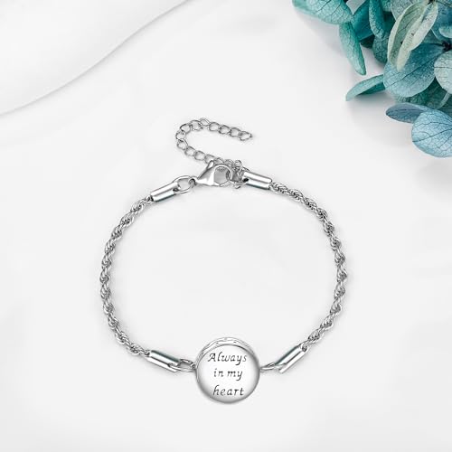 Urn Bracelet For Ashes 925 Sterling Silver Abalone Shell Cremation Keepsake Pendant Locket Bracelet For Women Men - style: tree of life