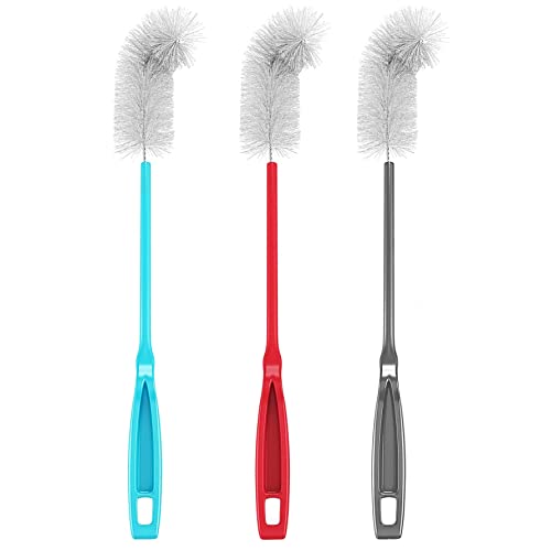 Konex 16 inch Long All-Round Bottle Cleaner Brush for Baby, Beer or Wine Bottles, Wine Glasses, Travel Mugs, Stanley Cups, and Camp Mugs. Long Bottle Brush (3 Pack)