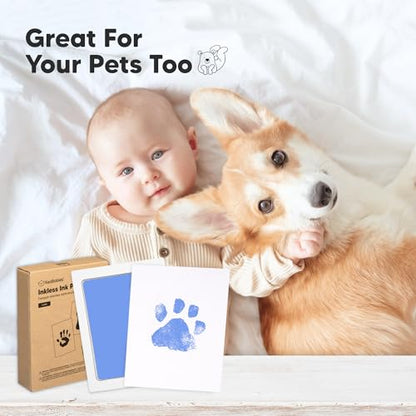 4pk Inkless Baby Hand and Footprint Kit, Mess Free Ink Pads (Candy, L) - color: Candy, size: 4-Pack, Large 3.1” x 4.9”