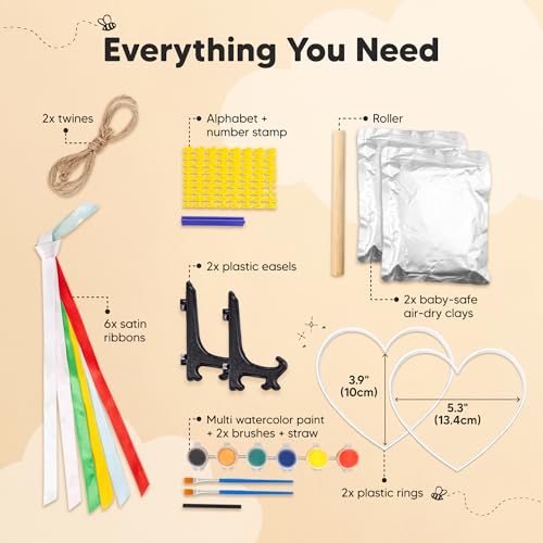 Baby Handprint Footprint Ornament Keepsake Kit, Newborn Imprint (Duo Heart) - color: Duo Heart