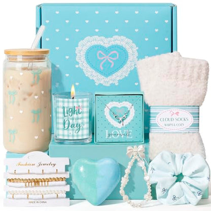 Gifts for Teen Girls, Teen Girl Gifts Trendy Stuff, Coquette Cute Bow Birthday Christmas Ideas Valentines Day Gift for Teen Girls Teenage Tween Daughter Sister Friend 14-16 16-18 Preppy Box Set - color: Mint Green